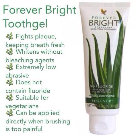 Aloe Tooth Gel - natural teeth whitener, no Flouride. Aloe Benefits, Aloe Vera Gel Forever, Forever Bright Toothgel, Viva Forever, Aloe Lips, Forever Living Business, Forever Living Aloe Vera, Tooth Gel, Teeth Whitener