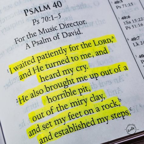 Psalm 40:1-2 Psalm 40:1-2, Psalms 45:2, Psalm 45, Psalm 40, Prayer Wall, Fundraising Events, Music Director, King Of Kings, Wait For Me