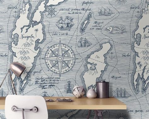 Bookshop Wallpaper • Wallmur® Us Travel Map, Explorer Map, Map Wall Mural, Paradise Wallpaper, Kids World Map, Map Murals, World Map Wallpaper, Map Wallpaper, Travel Wallpaper