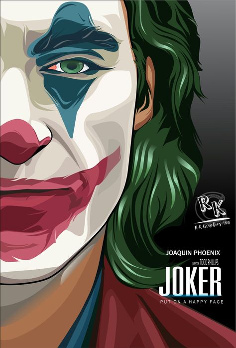 Joker Illustration Art, Joker Vector Art, Thermal Painting, Never Stop Learning Because Life, Joker Illustration, Joker Phoenix, Put On A Happy Face, November Ideas, Joker Face