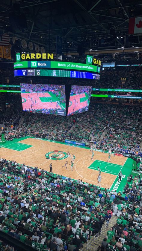 Boston Celtics Aesthetic, Td Garden Boston, Basketball Things, Boston Activities, 2024 Lifestyle, Celtics Game, Boston Aesthetic, Boston Trip, 2024 Travel