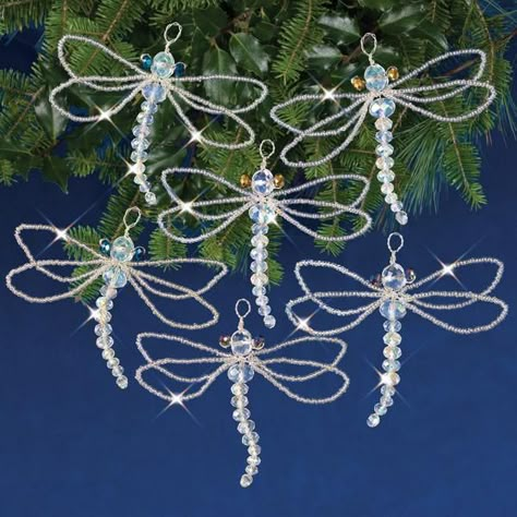 Beaded snowflakes ornament