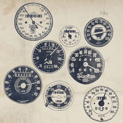 Vintage motorcycle speedometers | Cool Graphics | Pinterest ... Carros Vintage, Motorcycle Tattoos, Mini Project, Vintage Logos, Motorcycle Logo, Vw Vintage, Motorcycle Art, Vintage Motorcycles, Vintage Motorcycle