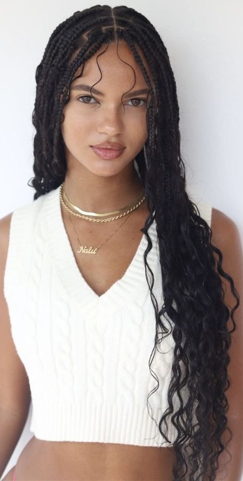 Braids Women Hairstyles, Open Weave Hairstyles, Braids Hairstyles Latina, Neat Braids Black Women, Boho Braids Long Hair, Body Wave Goddess Braids, Hawaii Braids, Braids For Spanish Women, Braids For Asian Hair