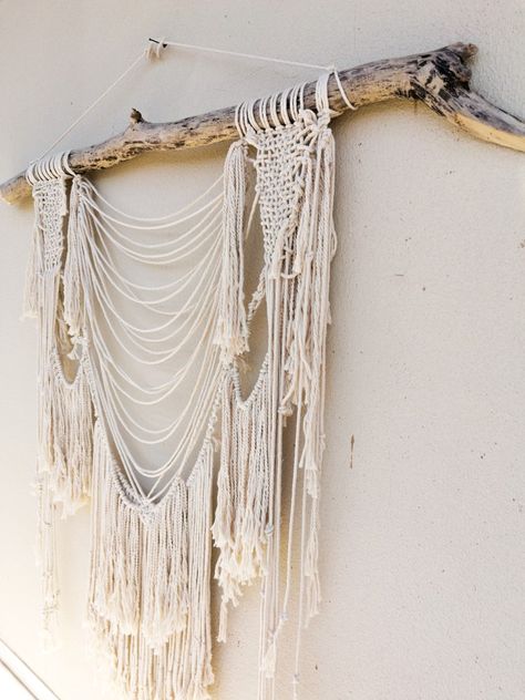 Macrame On Driftwood, Driftwood Macrame, Boho Wall Hanging, Boho Wall, Macrame Wall, Macrame Wall Hanging, Wall Hangings, Macrame, Wall Hanging