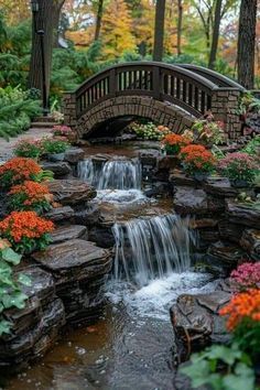 Tranquility Garden, Moss Landscaping, Garden Waterfall Ideas, Diy Backyard Projects, Backyard Waterfalls, Backyard Stream, Small Garden Waterfalls, Waterfall Garden, Backyard Waterfall