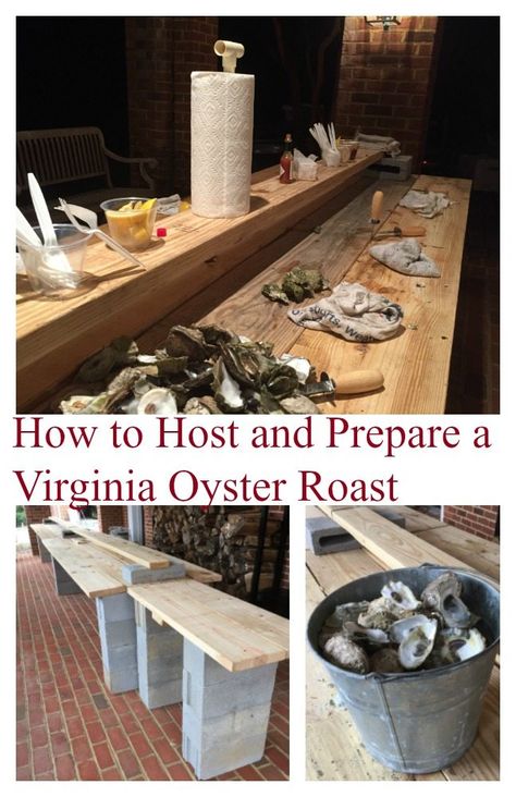 How to Host and Prepare an Oyster Roast Oyster Table Diy, Oyster Roast Party, Oyster Table, Dock Party, Roast Ideas, Hosting Party, Autumn Farm, Cookout Party, Bbq Fish