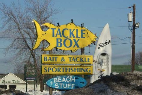 Hazlet NJ Bait Shop Sign, Fish Shack, Old Neon Signs, Roadside Signs, Bait Shop, Retro Signs, Fishing Shack, Fishing Ideas, Tackle Shop