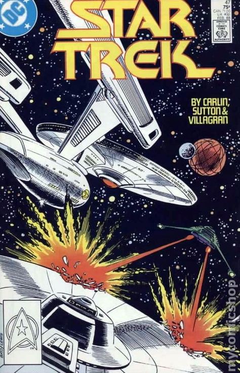 Star Trek (1984 1st Series DC) 47 George Perez, Star Trek Series, Star Trek Art, Dc Comic Books, Comic Book Covers, Fun Comics, Comic Covers, Star Trek, Graphic Novel