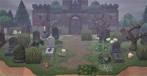 Animal Crossing Cemetery, Animal Crossing Graveyard, Acnh Cemetery, Acnh Graveyard, Island Ideas, Graveyard, Cemetery, Animal Crossing, On Twitter