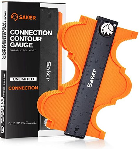 Saker Contour Gauge Profile Tool- Adjustable Lock-Precisely Copy Irregular Shape Duplicator (Unlimited Connection) - - AmazonSmile Step By Step Contouring, Contour Gauge, Caulking Tools, Diy Handyman, Measuring Angles, Must Have Tools, Measurement Tools, Auto Body, How To Make Paper