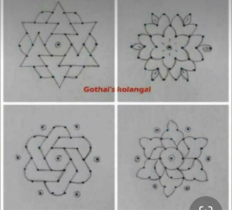 Simple Rangoli With Dots, Dot Kolam, Pattern Design Drawing, Easy Rangoli Designs Videos, Dot Rangoli, Very Easy Rangoli Designs, Rangoli Designs Photos, Rangoli Designs Simple Diwali, Rangoli Simple