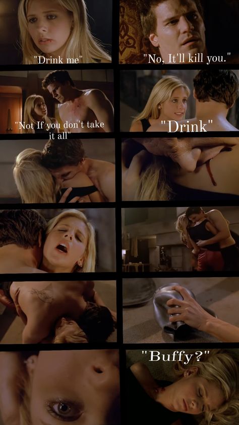 #Buffy #GraduationDayPart2 #Btvs #Angel Buffy X Angel, Angel Buffy The Vampire Slayer, Buffy The Vampire Slayer Angel, Buffy And Spike Kiss, Btvs Angel, Angel From Buffy The Vampire Slayer, Angel Bites, Sam Uley, Buffy And Angel