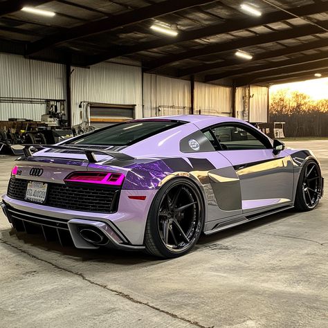 Fierce purple beast unleashes raw power! 💜 Captivating curves ignite adrenaline rush.🔥 Uncompromising performance, audacious style. 💥 Embrace the thrill, leave conformity behind!💥💜  #MuscleCar #AutoEnthusiast #DreamMachine #SpeedDemon #StreetLegal Adrenaline Rush, Dream Machine, Audi Cars, Audi R8, Muscle Cars, Rush, Audi, Lavender, Cars