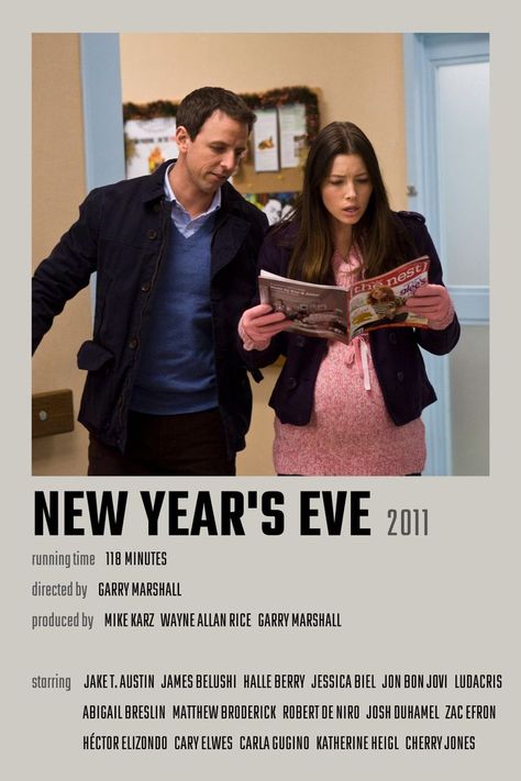 New Year's Eve Movie Poster New Year Eve Movie, Cary Elwes, Abigail Breslin, Matthew Broderick, Carla Gugino, Katherine Heigl, Jake T, Jessica Biel, Zac Efron