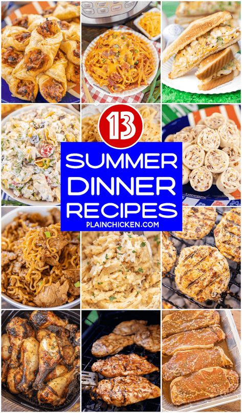 Summer Recipes For Two, Quick And Easy Summer Dinner Recipes For Two, Summer Supper Ideas Chicken, Summer Meals With Chicken, Dinner Ideas For Warm Weather, Easy Summer Dinner Recipes Grill, Outdoor Dinner Recipes, Simple Saturday Dinner, Easy Dinner Summer Recipes