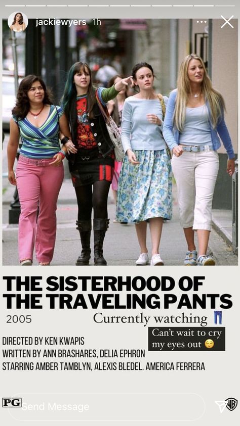 Movie Outfit Ideas, Movie Recs, Sisterhood Of The Traveling Pants, Polaroid Movie Poster, Film Polaroid, Movies To Watch Teenagers, Dvd Collection, The Sisterhood, Iconic Movie Posters