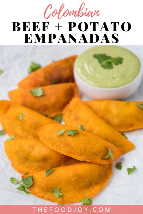 South American Empanadas, Columbia Empanadas, Meat And Potato Empanadas, Colombian Empanadas Dough, Empanadas Recipe Colombian, Easy Columbian Recipes, Authentic Mexican Empanadas Recipe, Columbian Empanadas Recipe, Colombian Empanadas Recipe