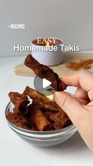 Recipes on Instagram: "Make a store-bought favorite at home with these Homemade Takis 🌶️ They’re deliciously addictive and ready in under 30 minutes.

Ingredients:
-1 package corn tortillas
-vegetable oil for frying
-wooden skewers
-4 tsp. chili powder
-1 packet lemon drink mix
-3 tsp. Tajín
-1 tsp. onion powder
-1 tsp. cayenne
-1 tsp. salt

#homemadetakis #takis #corntortillas #easyrecipes #spicy #chips #homemade #snackrecipes" How To Make Takis Powder, Homemade Takis, Takis Recipe, Takis Chips, Spicy Chips, Chips Homemade, Wooden Skewers, Lemon Drink, Frying Oil