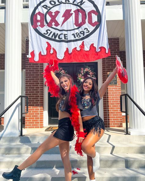 Rock N Roll Spirit Week Outfit, Rock N Roll Football Theme Outfit, Rock And Roll Pep Rally Outfit, Cute Rock N Roll Outfits, Rock N Roll Sorority Theme, Rock And Roll Spirit Week Outfit, Sorority Rock And Roll Theme, Rock And Roll Football Theme, Rock And Roll Bid Day Theme