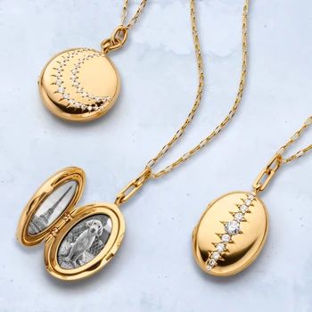 Diamond Locket, Monica Rich Kosann, Hinged Frame, Round Locket, Vintage Tiffany, Circle Diamond, European Cut Diamonds, Yellow Gold Chain, Locket Necklace