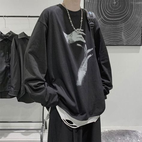 Fete Emo, Baggy Fashion, Streetwear Clothes, Baggy Clothes, Mode Casual, Men's Korean Style, Swaggy Outfits, Grunge Outfits, Look Cool