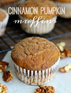 Cinnamon Pumpkin Muffins: made with applesauce instead of oil for a light alternative. Cinnamon Pumpkin Muffins, Muffins Made With Applesauce, Recipe With Applesauce, Pumpkin Applesauce Muffins, Applesauce Instead Of Oil, Baking Alternatives, Pumpkin Muffins Recipe, Muffins Blueberry, Pumpkin Muffin Recipes