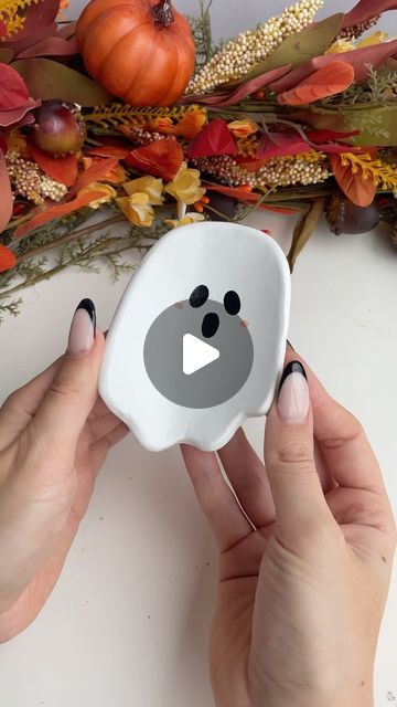 Kira Goode on Instagram: "13 days of spooky crafts in the run up to Halloween 🎃 Day 9: Clay Ghost Spoon Holder 👻 

#craftober #halloween #clay #crafts" Kira Goode, Halloween Clay Crafts, Clay Ghost, Spooky Crafts, Halloween Clay, Halloween Day, Spoon Holder, 13 Days, The Run