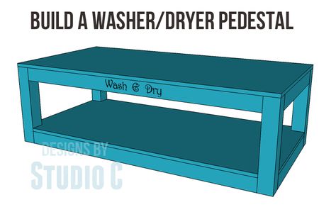 Free Plans to Build a Pedestal for a Washer & Dryer I did it... I broke down and bought a new washer and dryer. Admittedly, they were on their last legs - the dryer was taking at least two hour... Washer And Dryer Ideas, Washer Dryer Pedestal, Laundry Room Pedestal, Washer Pedestal, Craft Room Makeover, Washer And Dryer Pedestal, Free Furniture Plans, Front Closet, New Washer And Dryer