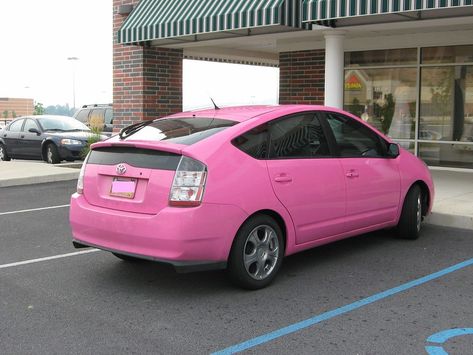 Pink Toyota, Prius Car, Car Paint Colors, Car Paint Jobs, New Sports Cars, Car Racer, Pink Car, Hybrid Car, Italian Cars