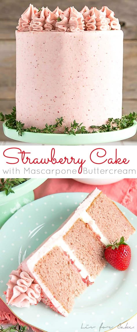 Strawberry Cake With Mascarpone Frosting, Strawberry Cake Recipe With Freeze Dried Strawberries, Strawberry Flavoured Cake, Strawberry Cake Using Freeze Dried Strawberries, Strawberry Cake Freeze Dried Strawberries, Strawberry Cake With Freeze Dried Strawberries, Strawberry Flavour Cake, Large Cake Recipe, Freeze Dried Strawberry Cake