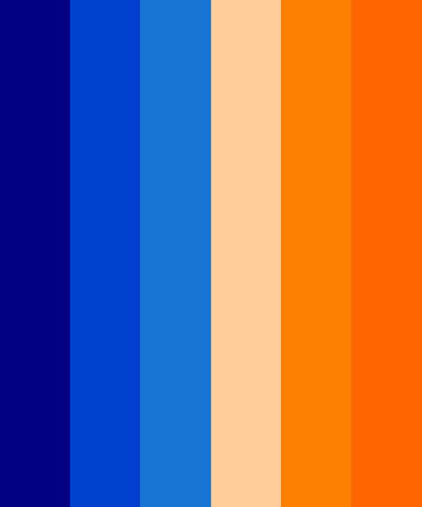 Blue And Orange Color Scheme, Blue Color Pallet, Blue Pallets, Orange Color Scheme, Navy Color Palette, Hug Gif, Orange Palette, Orange Color Schemes, Color Design Inspiration