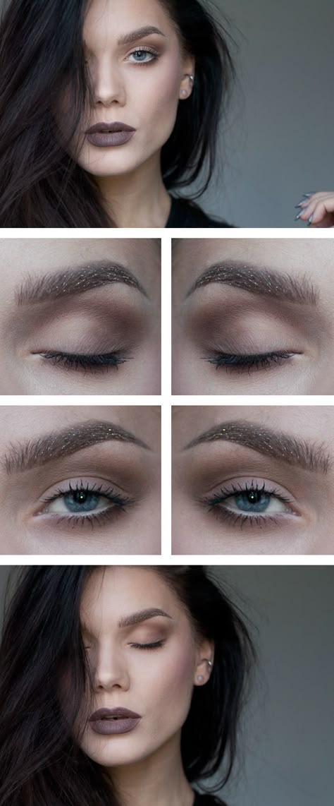 Fall inspired look. Glitter Brows, Glitter Eyebrows, Smoky Eyes, Nars Blush, Linda Hallberg, Smink Inspiration, Top Makeup Products, Trendy Makeup, Grunge Makeup