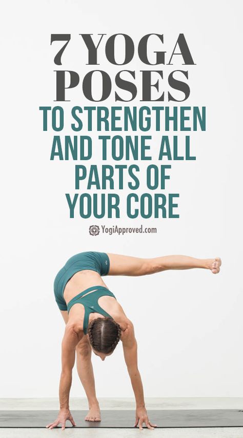 Yoga for core strength can be challenging, but the rewards are worth the effort. Practice these 7 yoga poses to strengthen and tone all parts of your core. Hata Yoga, Yoga Core, Yoga Ashtanga, Yoga Beginners, Sup Yoga, Frosé, Beginner Yoga, Yoga Posen, Yoga Iyengar