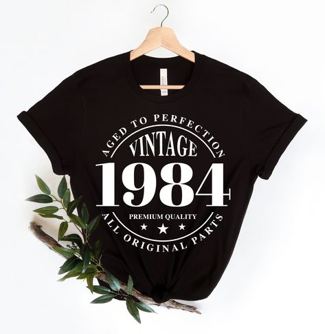 1980 Shirt, 1964 Birthday, 1984 Shirt, Birthday Svg, Aged To Perfection, Vintage Birthday, Digital Cut File, Birthday Shirt, Silhouette Designer Edition