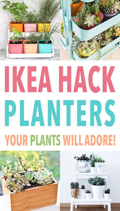 IKEA Hack Planters Your Plants Will Adore! #IKEAHacks #KEA #IKEAHack #IKEAPlanterHacks #PlanterHacks #IKEAHackPlanter  #Planter  #Planters #DIYPlanter Ikea Planter, Ikea Planters, Ikea Basket, Diy Hanging Planter, Cottage Market, Hanging Plants Indoor, Plant Hacks, Diy Ikea Hacks, Patio Diy