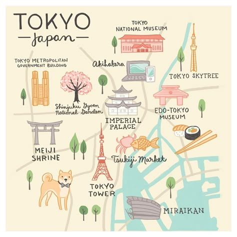 Tokyo Map, Shinjuku Gyoen, Japan Bucket List, Japan Wall Art, Japan Destinations, Japan Holidays, Tokyo Japan Travel, Japanese Travel, Japan Itinerary