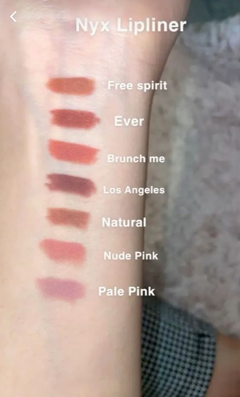 Nyx Cappuccino Lipliner, Mac Lipliner Swatch, Nyx Lipliners, Nyx Lip Liner Swatches, Lip Tint Benefit, Lip Liner Swatches, Nyx Lip Cream, Nyx Lip Liner, Eye Products