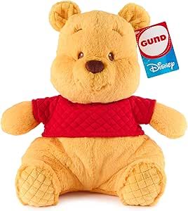 GUND Disney Official Winnie The Pooh Oh So Snuggly Plush, Teddy Bear Stuffed Animal for Babies and Infants, Yellow, 12.5” Winnie The Pooh Stuffed Animal, Winnie The Pooh Stuff, Pooh Plush, Winnie The Pooh Plush, Embroidered Eyes, Teddy Bear Stuffed Animal, Kids Bed, Vinyl Dolls, Banana Fish