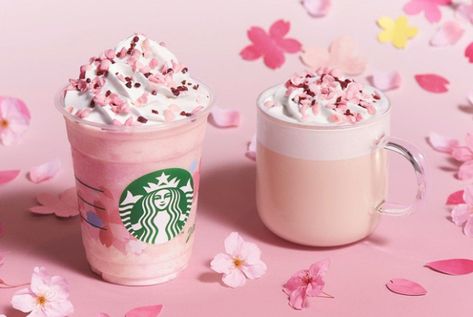 Starbucks Japan reveals first sakura Frappuccino for cherry blossom season 2020 | SoraNews24 -Japan News- Cherry Blossom Frappuccino, Matcha Japan, Cherry Blossom Theme, Cherry Blossom Petals, Starbucks Menu, Starbucks Card, Hakodate, Japan Sakura, Seasonal Drinks