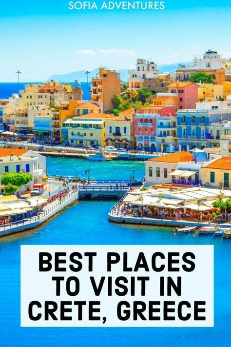 Want to visit Crete, Greece? This Crete travel guide goes beyond Chania, Heraklion, and Rethymno to bring you the best places to visit in Crete. From local favorites and hidden gem beaches plus tourist faves like Balos, the pink sand beach of Elafonissi and more, here’s where to go in Crete! Greece Travel Outfits, Crete Travel, Crete Island, Pink Sand Beach, Greece Travel Guide, Greece Vacation, Heraklion, Crete Greece, Travel Outfits