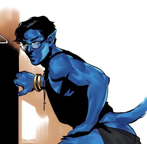 Francis Xie on Twitter: "kurt but i gave him glasses… " Nightcrawler Art, Nightcrawler Marvel, Nightcrawler Comic, Nightcrawler Xmen, Kurt Wagner, Marvel Xmen, Uncanny X-men, Man Thing Marvel, Marvel X