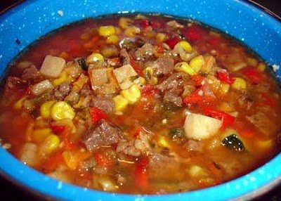 Crockpot Camp Stew Camp Stew Recipe, Camp Stew, Sweet Potato Pies, Easy Camp, Sweet Potato Pies Recipes, Purple Yam, Purple Potatoes, Barbecue Pork, Easy One Pot Meals