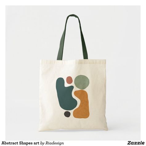 Cavas Bag, Decorated Tote Bags, Painted Canvas Bags, Handpainted Tote Bags, Totes Ideas, Shapes Art, Diy Tote, Simple Tote, Summer Tote Bags