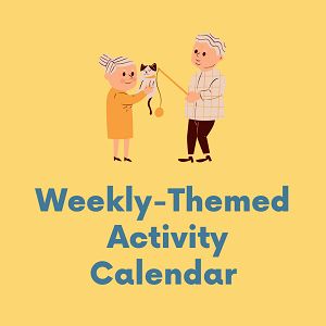 Weekly Themed.300px Assisted Living Week Ideas, Assisted Living Week, Sensory Stimulation Activities, Elderly Activities Crafts, California Activities, Stimulation Activities, Assisted Living Activities, Memory Care Activities, Senior Living Activities