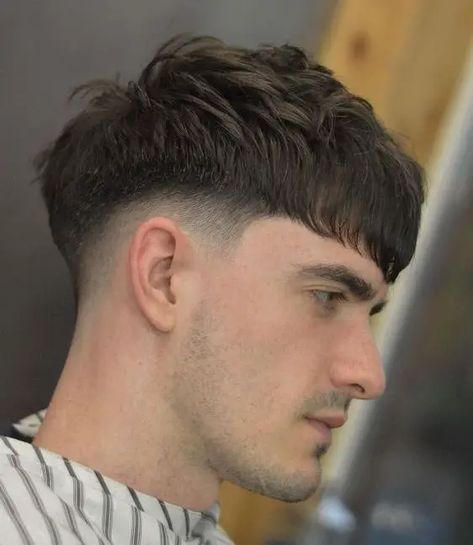 Textured Fringe Haircut: 5 Styles to Try Side Cute Hairstyles Men, Mens Hairstyles Medium Straight Undercut, Disconnected Haircut Mens, Medium Length Tapered Hair Men, Medium Fade Mens Haircut, Faded Haircut For Men Medium Long, Medium Haircut Men Undercut, Skin Fade Long On Top, Side Fade Haircut Men