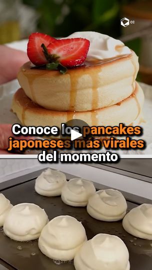 Conoce los pancakes japoneses más virales | Mucha atención porque el secreto para unos pancakes suavecitos está en la batida de huevos.🥞 | By Cultura Colectiva ComidaFacebook Pancakes