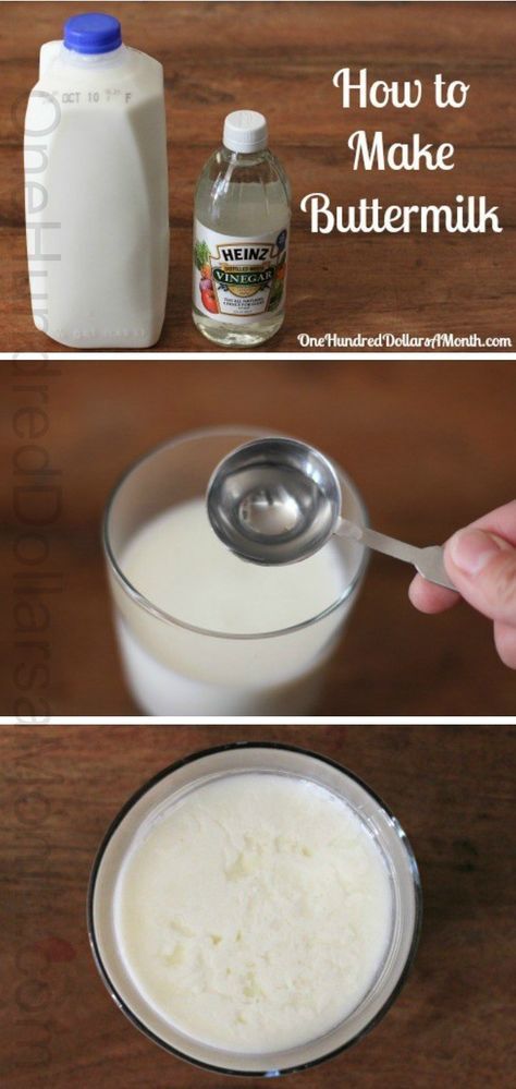 Buttermilk Replacement, Buttermilk Uses, Make Buttermilk, Retro Desserts, How To Make Buttermilk, Cooking Substitutions, Buttermilk Recipes, Homemade Buttermilk, Baking Substitutes