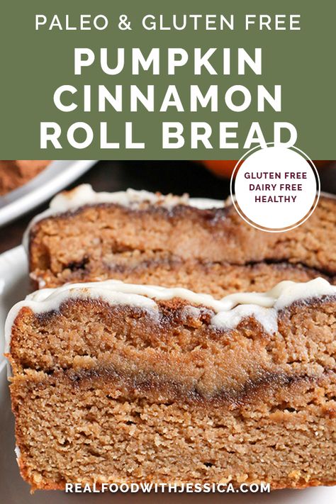 Paleo Pumpkin Bread, Cinnamon Roll Bread, Dessert Sans Gluten, Patisserie Sans Gluten, Paleo Bread, Paleo Baking, Paleo Pumpkin, Paleo Sweets, Sweet Pumpkin