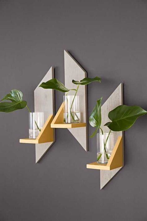 Tre Kunst, Koti Diy, Decor Ikea, Regal Design, Wall Shelves Design, Diy Holz, House Plants Decor, Decoration Inspiration, Shelf Design